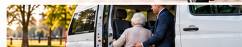 zorgvervoer met een witte personenbus
